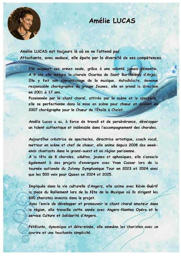 Biographie Amélie Lucas pour wechantant 2027