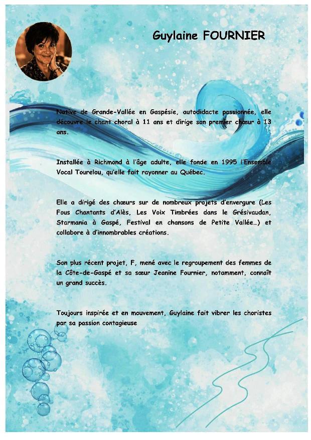 Biographie Guylaine Fournier pour wechantant 2027
