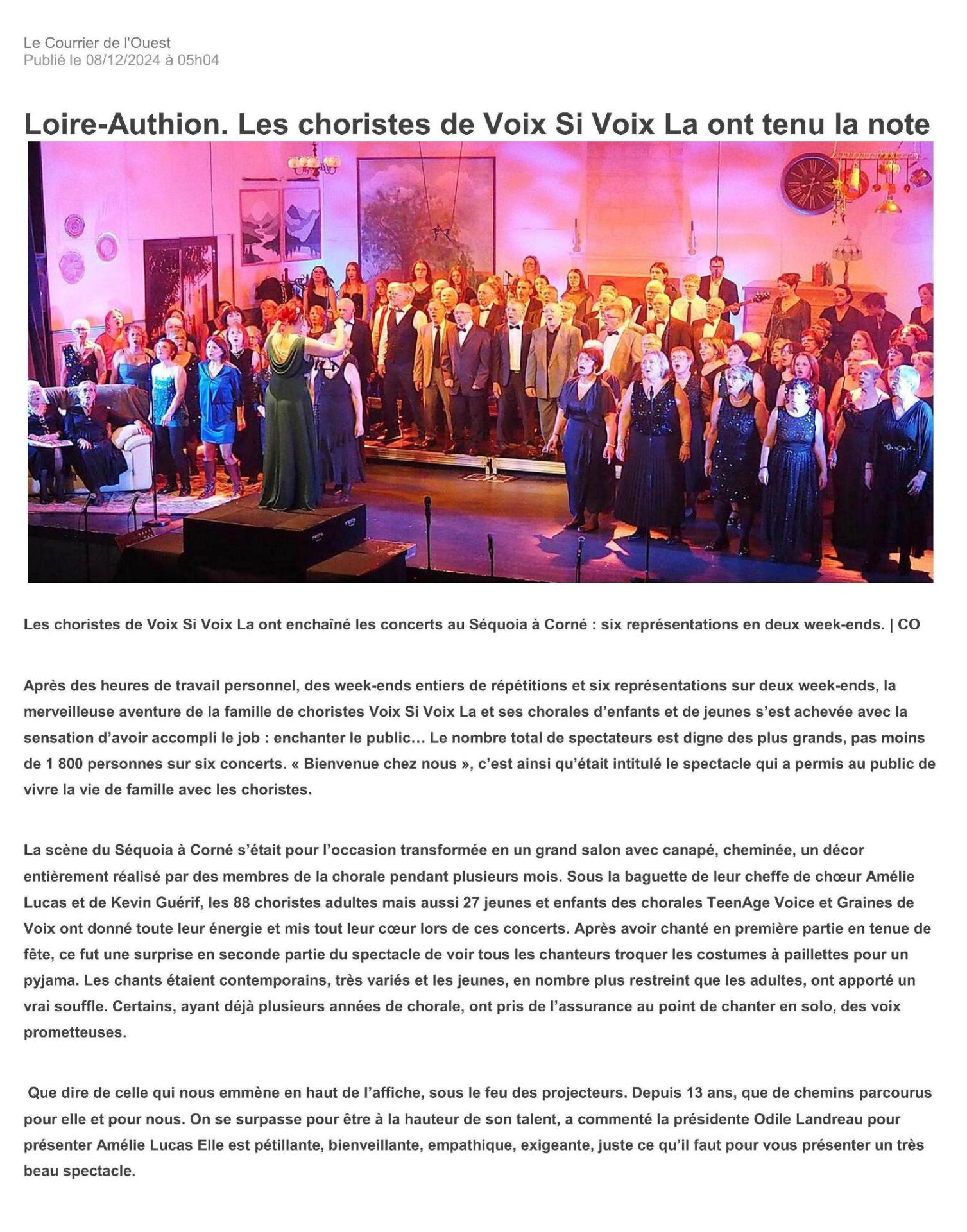 Le courrier de l ouest vsvl 8 decembre 2024